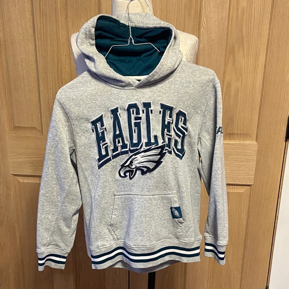 NFL Eagles Gray and Midnight Green Hoodie